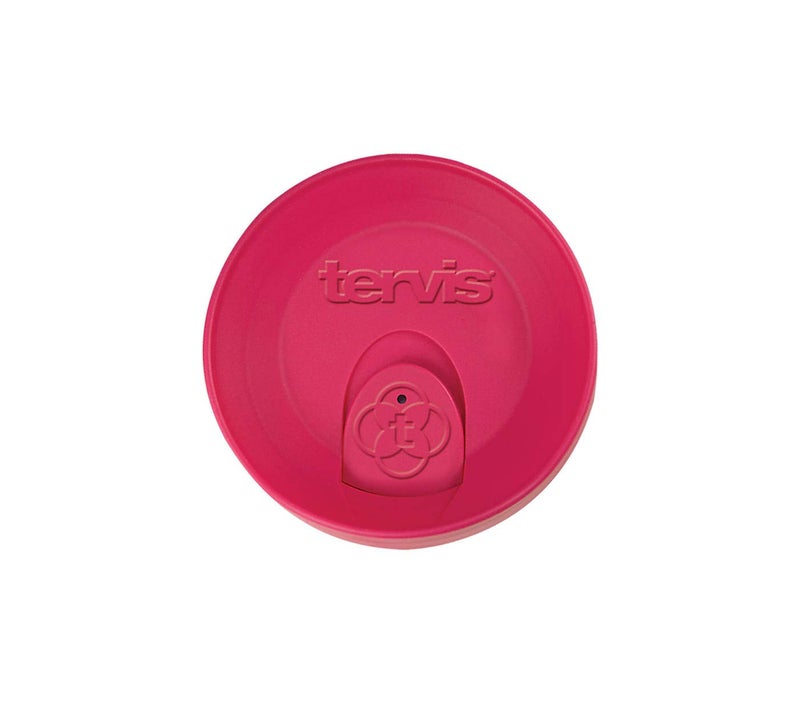 Tervis Travel Lid for 24 oz Tumbler and Mug, Royal Purple, Orange, Red & Fuchsia 4-Piece Set - Image 1